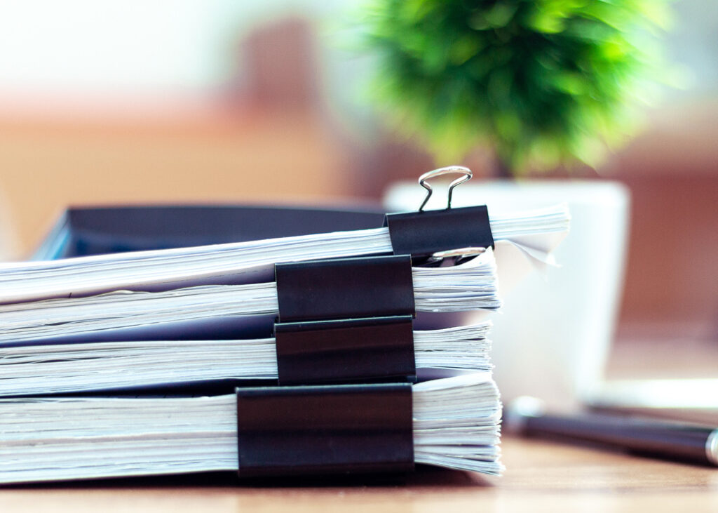 Stack of documents