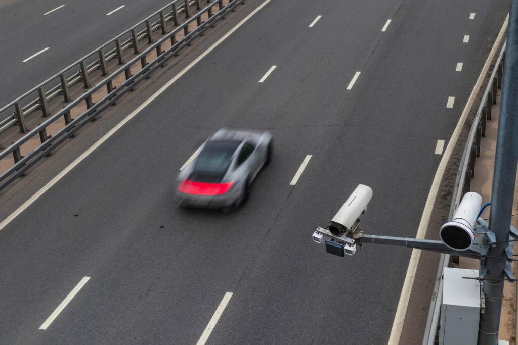 radar catch speed limit speeding ticket driving fine photo .concept police law