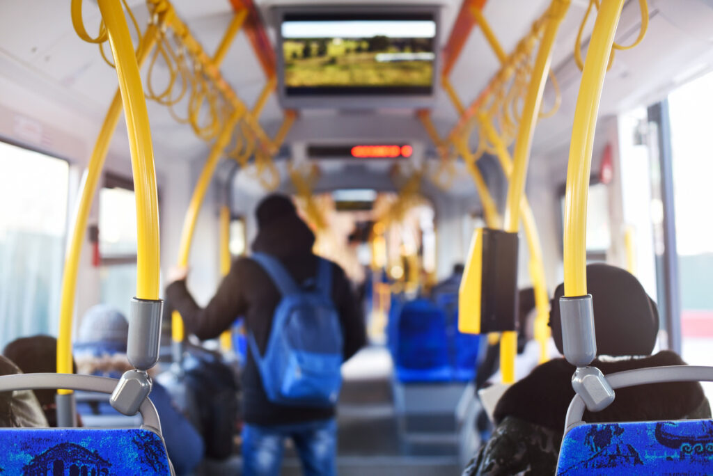 inside of city tram